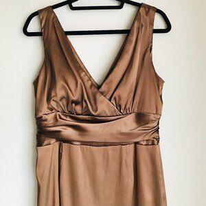 Eliza J Brown Satin Cocktail Dress